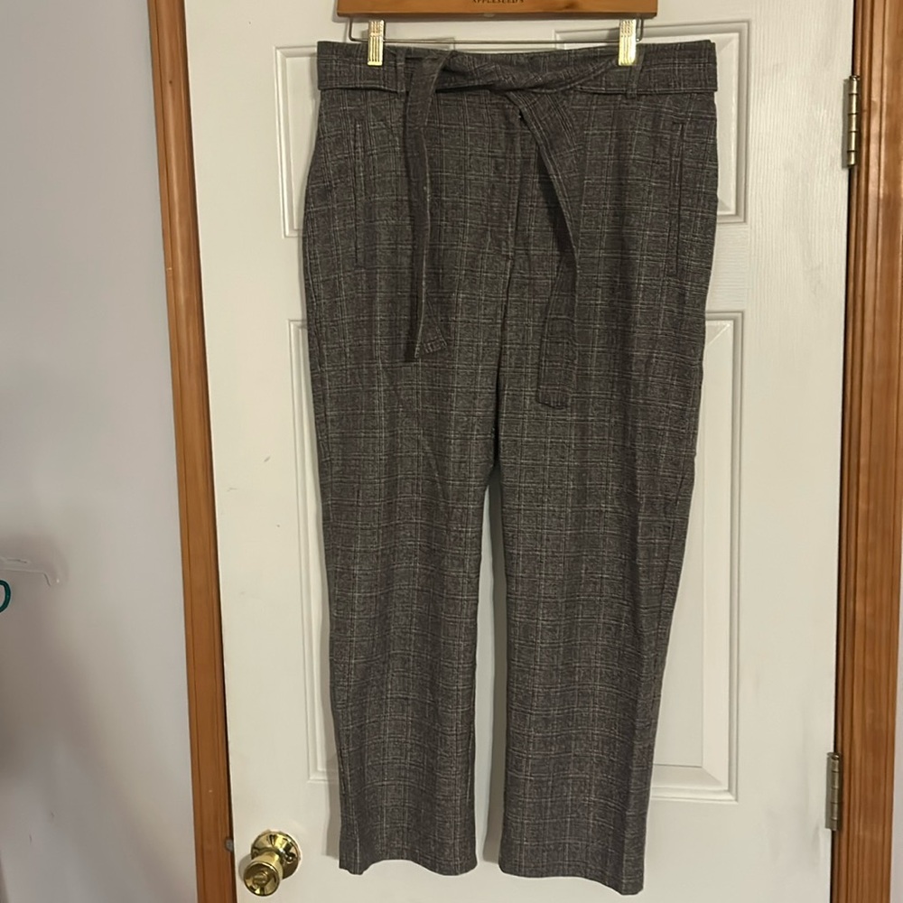 Aritzia cropped belted Wilfred pants